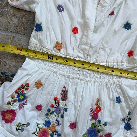 Anthropologie x The Somerset Embroidered Mini Dress Size Medium NWT - Picture 9 of 14